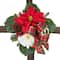 38" Red & White Poinsettia Remembrance Cross by Ashland®